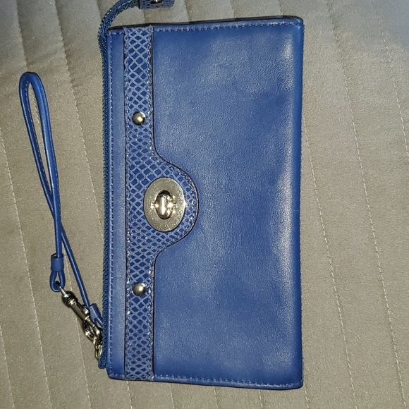 Matching Blue Coach handbag & wallet - Picture 2 of 12